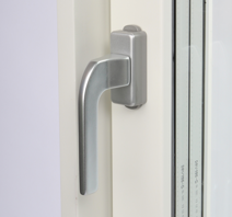 Handle with safety-lock